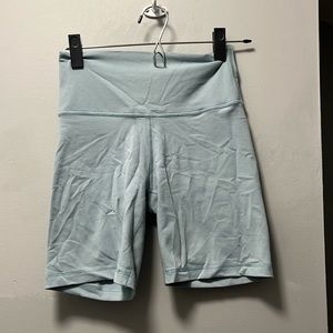 TNA baby blue biker shorts